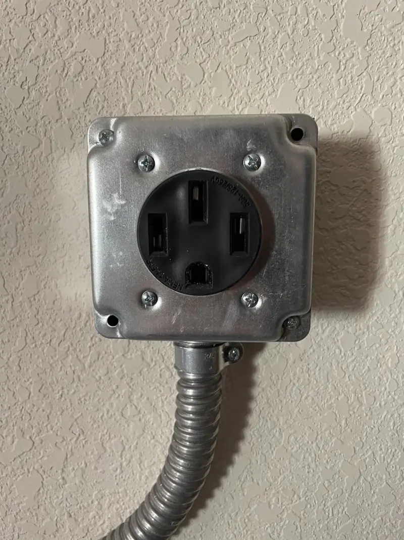 NEMA 14-50 outlet installed for Electrical Panel Upgrade in Harris